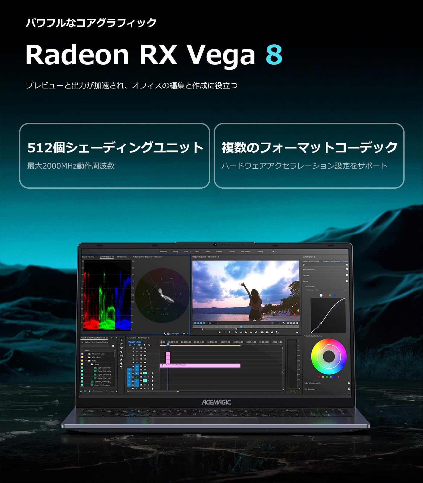 Amazon.co.jp: ACEMAGIC ノートパソコン AMD 5700U ノートPC 最大4.3